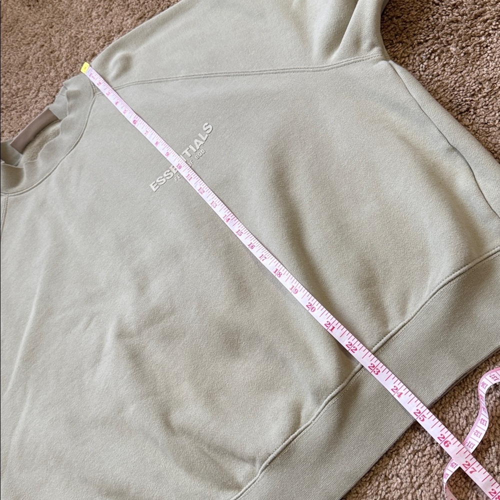 Fear of God FOG Essentials Sage Green Raglan Oversized Crewneck Sweatshirt - Picture 11 of 11